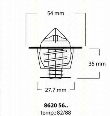TRISCAN 86205682 Термостат, що охолоджує рідину