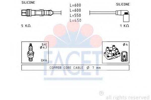 FACET 47248 Комплект дротів запалення