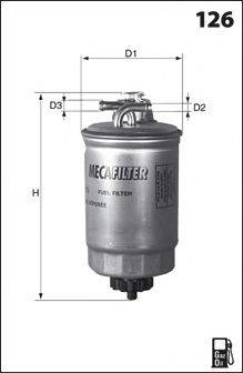 MECAFILTER ELG5283 Паливний фільтр