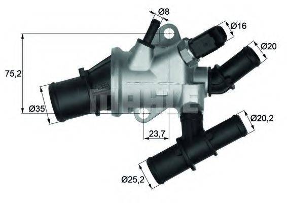 MAHLE ORIGINAL TI16288 Термостат, що охолоджує рідину