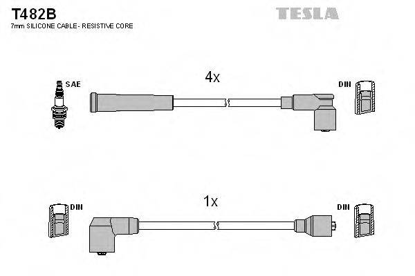 TESLA T482B Комплект дротів запалення