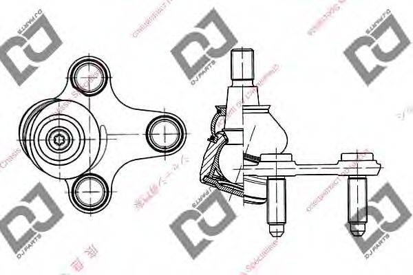 DJ PARTS DB1168 Несучий / напрямний шарнір