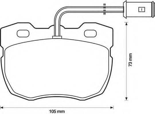 BENDIX 571439X Комплект гальмівних колодок, дискове гальмо