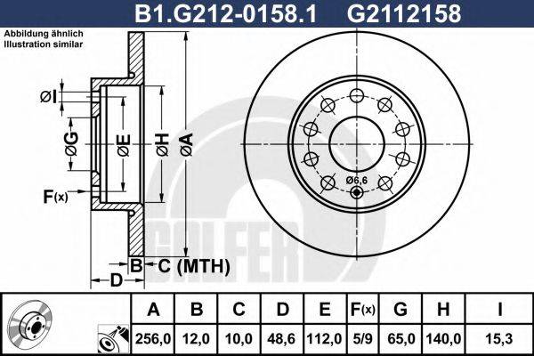 GALFER B1G21201581 гальмівний диск