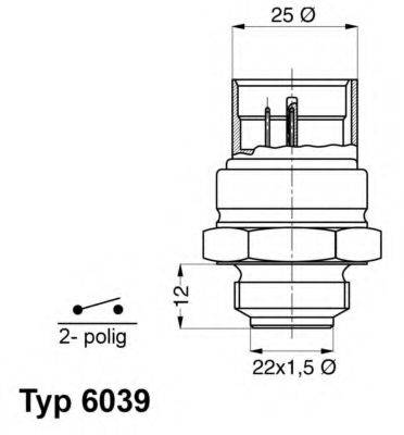 WAHLER 603995D Термові вимикач, вентилятор радіатора